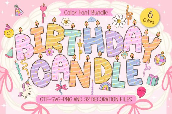 Birthday Candle: A Playful Font for Festive Designs