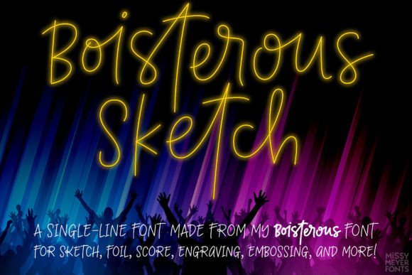 Boisterous Sketch: A Single-Line Font for Creative Projects