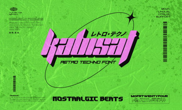 Kabisat: Bold Retro Techno Typography
