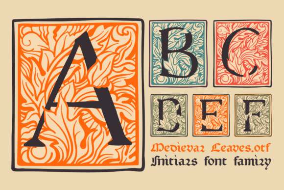 Medieval Leaves: Crafting Timeless Elegance with a Decorative Typeface