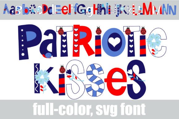 Patriotic Kisses: A Whimsical Display Font