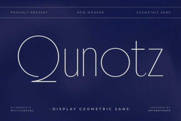 Qunotz: The Ultra-Thin Geometric Display Typeface