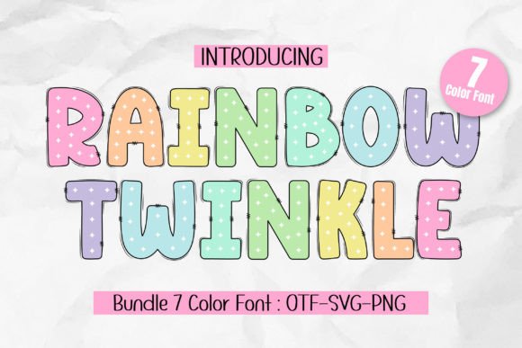 Rainbow Twinkle: A Playful Color Font for Vibrant Designs