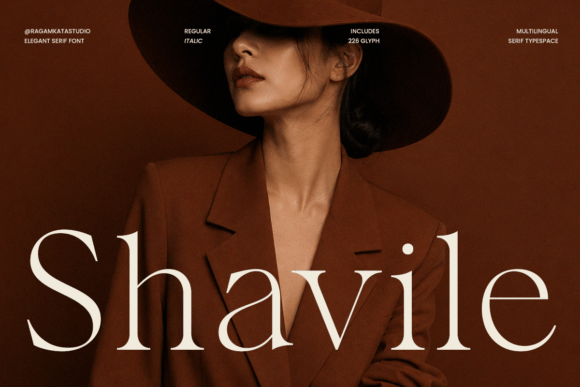 Shavile: An Elegant Serif for Luxury Branding