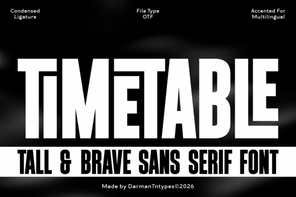 Timetable: Bold Condensed Typeface for Impactful Design