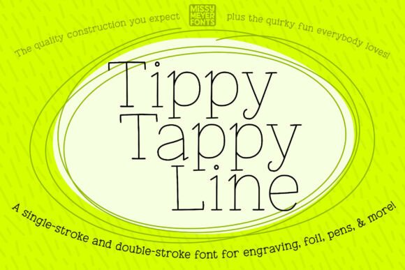 Tippy Tappy Line: A Unique Single-Stroke Font for Creative Projects