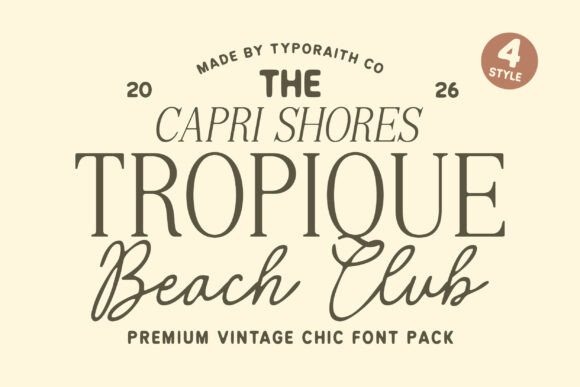 Tropique: Vintage Coastal Elegance for Modern Design