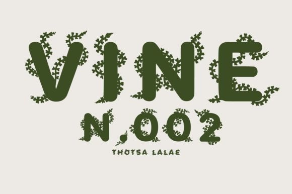 Vine N.002: A Botanical Typeface for Nature-Inspired Designs