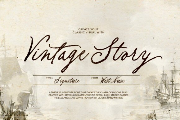 Vintage Story: A Handwritten Script for Timeless Designs